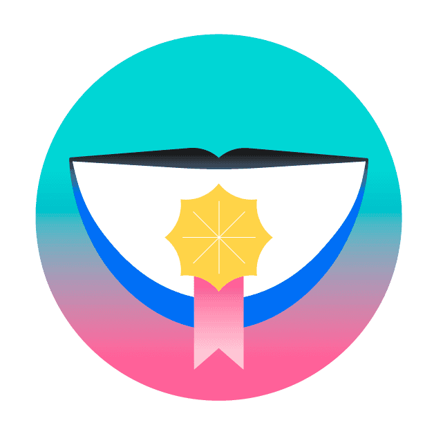 Ilustración que muestra una recompensa por unos dientes bien alineados gracias a los productos DR SMILE de la más alta calidad.